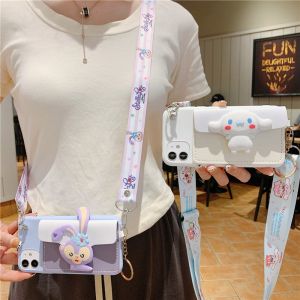 Cho iPhone 16 15 14 12 11 13 Pro Max Mini SE 2020 X XS Max XR 6 6S 7 8 Cộng Với Ví Dây Đeo Stella Lou Quế vỏ điện thoại