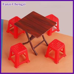 Fanzi เก้าอี้โต๊ะจำลองสำหรับบ้านตุ๊กตา1 12ชุดโมเดลบ้านตุ๊กตาขนาดเล็กตกแต่งเฟอร์นิเจอร์อุปกรณ์ตกแต่งบ้านตุ๊กตาของเล่นแกล้งเล่น
