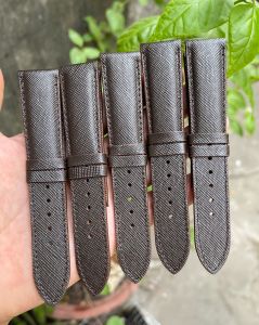 Dây Đồng Hồ Da Bò Saffiano Cao Cấp Màu Nâu Đủ Size Có Cả SIze Lẻ Size Hiếm TẶNG KÈM Khoá Chốt Và Dụng Cụ Thay Dây