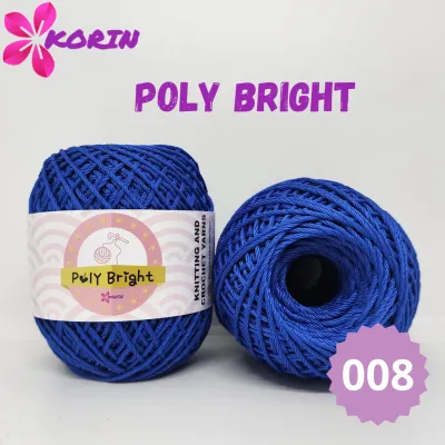 [100gr] Benang Rajut POLY BRIGHT/ Poly Kilap / Polyester / Poli Kilap KORIN