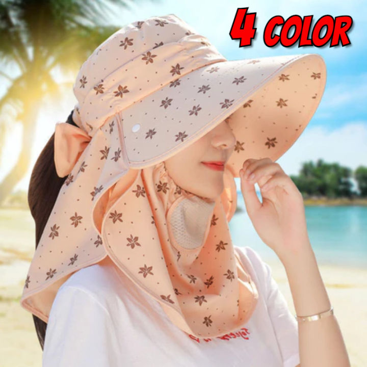 Sun Hat Women's Bucket Hat Straw Hat Multifunctional Hat Sun Protection  Neck Integrated Outdoor Hat Lazada PH