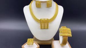 [ Premium Selection ] High-end Bridal Wedding Necklace Earrings Ring Bracelet Jewelry Set Womens Jewelry Selection Manufacturer Source