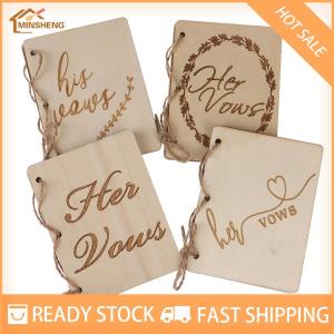 MIH ✨ COD ✨ 2pcs Wedding vow หนังสือแต่งงาน vow Notebook สร้างสรรค์กระดาษ kraft ทนทาน