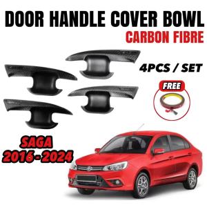 PROTON SAGA Door Handle Bowl SAGA (2016-2024) Inner Protector Anti Scratch Protection 3D Carbon Fibre