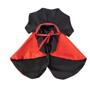 CROSSTIME Stand-Collar Halloween Pet Cape Comfortable Adjustable Dogs Wizard Outfit Funny Easy To Wear Cat Cloak Party