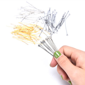 [fenggongshuode] 200Pcs Lot Eye Head Pins Beads Pins Earring Wire DIY Jewelry Making Craft