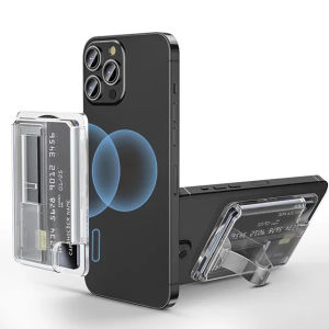 For  Magnetic Wallet Universal Phone Card Holder Wallet Case For IPhone 15 Pro Max 14 With Grip Card Holder