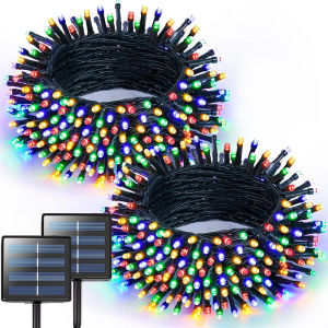 OOKKONLINE ไฟโซล่าเซลล์ โคมไฟพลังงานแสงอาทิตย์ LED ไฟปีใหม่ ไฟคริสต์มาส ไฟตกแต่งตามเทศกาล ยาว 10-100เมตร กันน้ำ สําหรับตกแต่งสวน