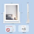 Makeup Mirror with Lights, Fashion Lighted Vanity Mirror with Dimmable Light, Smart Control, Adjustable Warm White/Natural/Daylight, Birthday Wedding Present, 360 ° Rotation (Black, 12 inch). 