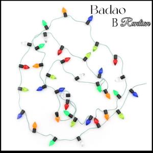 Badao 1m Dollhouse Miniature A String of multi-coloured plastic Christmas lights