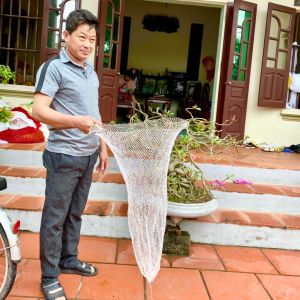 Vợt bắt cá túi đựng sợi to cá các loại màu trắng ( không khung)