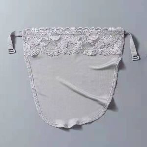 REEBO Breathable Comfortable Anti-Glare Lining Overlay Corset Lace Silk Women Tube Tops Korean Insert Wrap Chest Piece Cover Strapless Bra Wrap