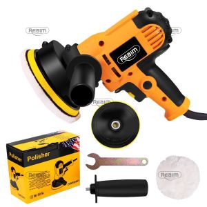 REAIM เครื่องขัดสีรถยนต์ ขนาด 5 นิ้ว ขัดสี ขัดเงารถยนต์ ขัดกระดาษทราย แถมฟรี! ผ้าขนแกะขัดสี ฟองน้ำขัดสี ครบชุด