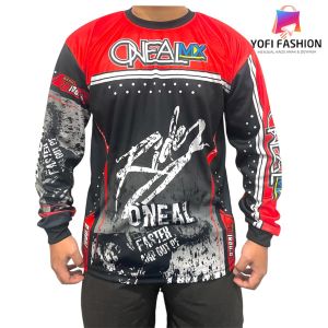 JERSEY MOTOR CROSS LENGAN PANJANG BAJU TRAIL KAOS KLX FULL PRINTING