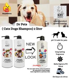 ShopWithJoy【Box Packing Original】 Dr Pets (Cats Dogs) Natural Germs Buster Perfumed Pet Shampoo Dog Shampoo Cat Shampoo 2000ml