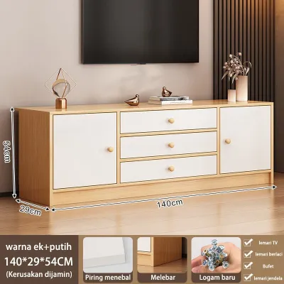 Kabinet TV multifungsi Meja Tv Kayu Meja TV Minimalis Rak Tv Bufet Tv Minimalis Kayu Lemari TV