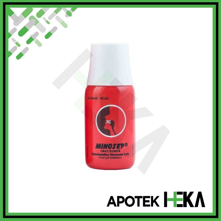 Minosep Obat Kumur 60 ml 0.1% 0.2% Hijau Merah