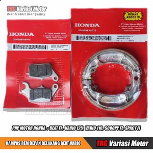 Kampas Rem Belakang Beat Kampas Rem Depan Beat Vario Scoopy 45120-KZL-930 dan 06455-KVB-T01