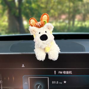 YIDIA ความคิดสร้างสรรค์ ตกแต่งรถ ตุ๊กตา น่ารัก ของตกแต่งภายใน นุ่มนวล ขี้เล่น หน้าจอ ลูกสุนัข รถยนต์