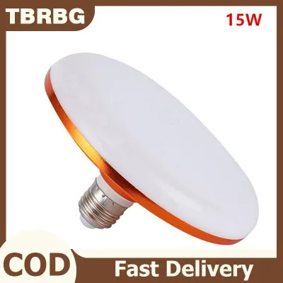 TBRBG หลอดไฟ LED 220V โคมไฟ E27 LED 15W UFO สว่างมากโคมไฟขาวเย็นตั้งโต๊ะในร่มไฟโรงรถ