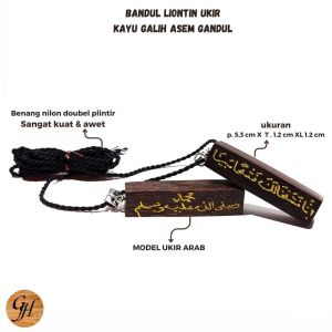 Bandul Liontin bandul tasbih kayu  Galih Asem Gandul model ukir NATURAL ALAMI
