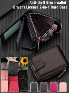 Mens Antitheft Brush Wallet Card Bag Organizer