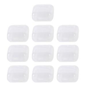 10Pcs/set Plastic Beads Storage Containers Mini Clear Square Box Empty Case with Lid for Earplugs Pills Hardware