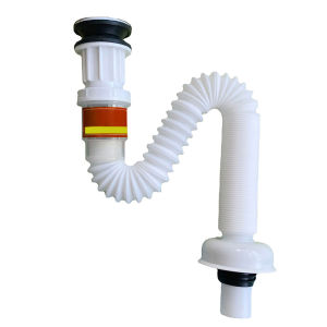 【Local delivery】 Sink Deodorant Launch Pipeline Accessories Kitchen Sink Hose Sink Strainer Drain Pipe Plumbing Sink Hose Washbasin Pipeline Kitchen Accessories LZC-Drain-Pipe