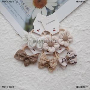 [COD] MINIFRIUT ที่คาดผมสุดน่ารักทำมือ10ชิ้นที่คาดผมรูปดอกไม้สำหรับเด็กเครื่องประดับผมโบว์เชือกรัดผมเด็กผู้หญิงน่ารัก