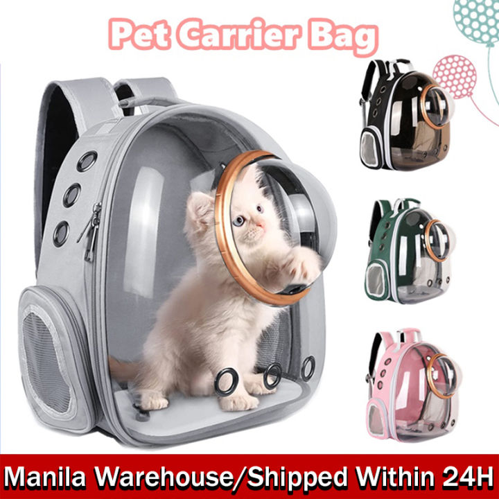 Pet Carrier Cat Bag Kitten Backpack Pet Carrier Outdoor Backpack Portable Travel Transparent Space Bag Lazada PH