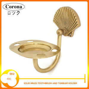 Brass Toothbrush Tumbler Holder