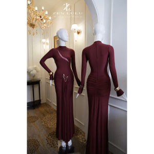 Đầm body maxi Cut - Out cổ cao sang trọng - Midnight Luxe