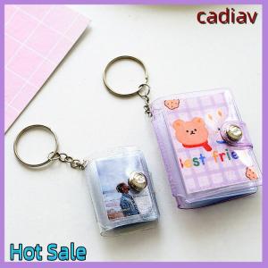 cadiav Hot 1 2 Inch Photo Album PVC Sequins Name Card Holder 16 Pockets Mini Photo Holds