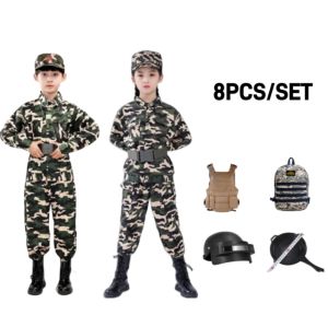 Army Costume For Kids Boy Career Costume For Kids Girls Policeman Costume Cosplay Pulis Costume Unis