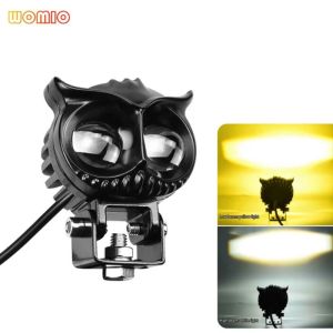 Lampu Tembak Motor Mobil /lampu Sorot Led/lampu Sorot Owl 2 Led Dc 12-24v 40w Cahaya Kuning-putih/lampu Tembak Led Motor/lampu Tembak Laser D2/owl Putih Kuning Jauh Dekat Lampu Tembak