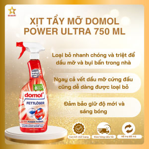 [Chính hãng] Chai Xịt Tẩy Cặn Vôi Và Bụi Bẩn Domol Power Dung Tích 750ml Vệ Sinh Vòi Sen Vách Kính
