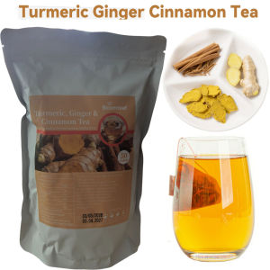 ( Eliminate Dampness Cold hands and feet Regulate qi and blood Eliminate edema )100g/50pack-Count Premium Turmeric Ginger Cinnamon Tea Bags Cinnamon Ginger Turmeric Tea Health Tea
