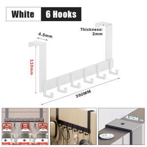[Ship in 24h]Behind Door Hanger Hooks No Drill Aluminum Clothes Hooks Wall Hook Over-The-Door Hooks/Hangers For HDB Door Main Door Bedroom Door Kitchen Door