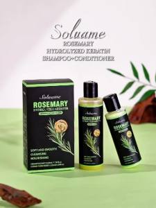 Rosemary Shampoo for Thinning Hair for Women and Men Contains Hydrolysed Keratin Strengthens Hair Strands Gentle and Silicone-free Rosemary Shampoo and Conditioner for All Hair Types