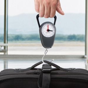 40kg portable travel luggage scale with hook and tape measure