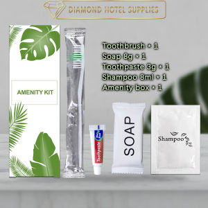 100sets toothbrushtoothpasteshampoosoapbox HOTEL GUEST KIT SET - HOTEL AMENITIES【DIAMOND HOTEL】