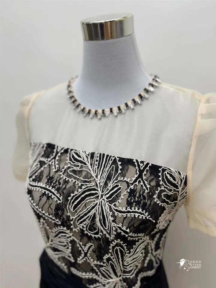 Modern Filipiniana Dress for Women - Modern Filipiniana Graduation Dress |  Oath Taking Outfit Asymmetric Polyester Spandex Dresses Elegant Short  Sleeve Puff Sleeves - Lazada | Lazada PH