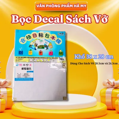 Xấp 10 Cái Bọc Sách Vở Decal Trong Suốt Bọc Decal Sách Vở Đủ Kích Thước