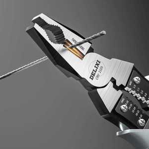DELIXI Tang Pemotong Kawat CRV Multifungsi Wire Cutter 9 inch / Tang Potong Kabel Super Tajam Multifungsi Serbaguna / tang kombinasi 1 set komplit murah kupas kabel