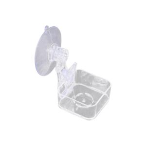 Ví kép loài bò sát bát uống nước Khay nạp nhựa với cốc hút mạnh cho hồ cạn bể cá phụ kiện