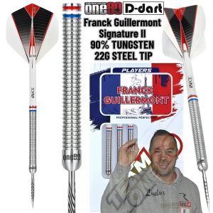 ONE80 STEEL TIP DARTS - 22G FRANCK GUILLERMONT 2 SIGNATURE VHD TUNGSTEN DART SET ORIGINAL STEEL DART (ARROW DART KELULI)