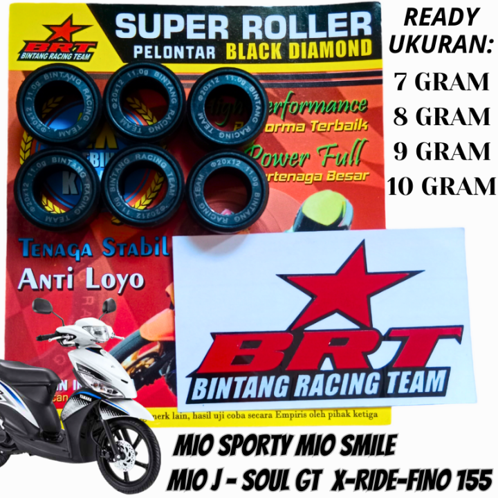 SUPER ROLLER BRT BLACK DIAMOND MIO KARBU MIO J MIO SOUL MIO GT FINO115 X-RIDE115 NOUVO 7 8 9 10 Gram