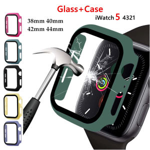 360° Cover for Apple Watch series Ultra 8 7 6 Se 5 4 3 2 1 matte Plastic bumper hard frame case+glass film for i Watch screen protector 42mm 44mm 40mm 38mm 41mm 45mm 49mm