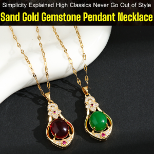 Womens Peacock Emerald Gold Chain Water Drop Pendant Necklace Green Peacock Emerald Necklace