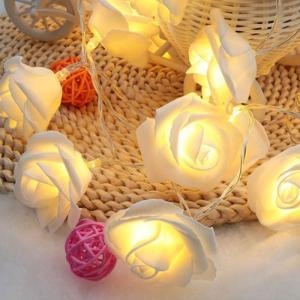 Flashing Rose Flower Fairy Light 20 LED String Lights Pink Valentines Home Decoration Outdoor Fashion Holiday Lighting String Wedding